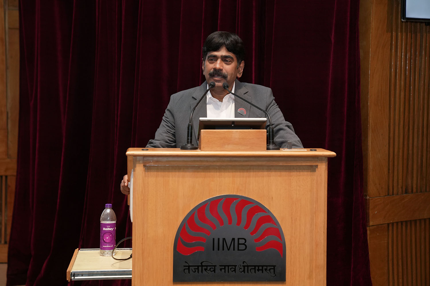 Prof. U Dinesh Kumar, Director-in-charge, IIM Bangalore, underlines the strategic importance of high-quality data in enabling reliable and responsible adoption of artificial intelligence during his welcome address at Shaurya 2026.